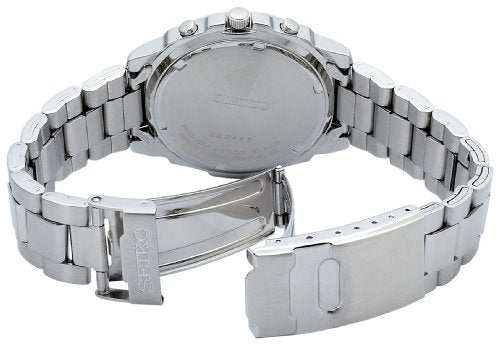 SEIKO SND191P1 Men's Watch Chronograph Overseas Reimported Models Black Silver