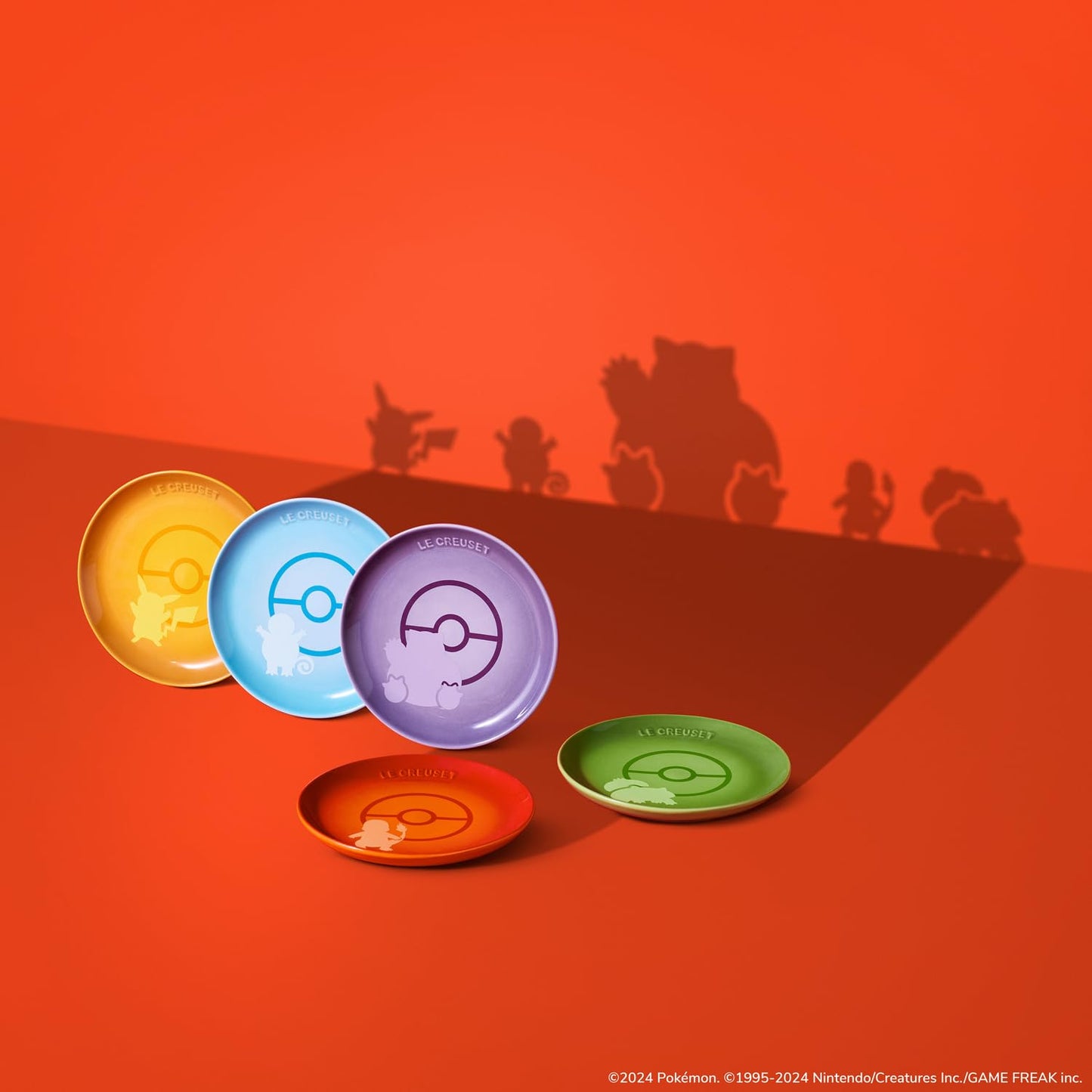 Pokémon Collection 2024 Pokemon Sphere Plate Dish 17cm Set of 5 Le Creuset
