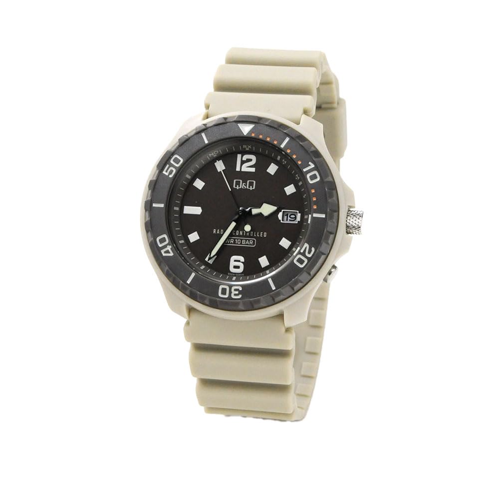 Citizen Q&Q Watch Solar Waterproof Urethane Band D02A-005VK Men's Beige