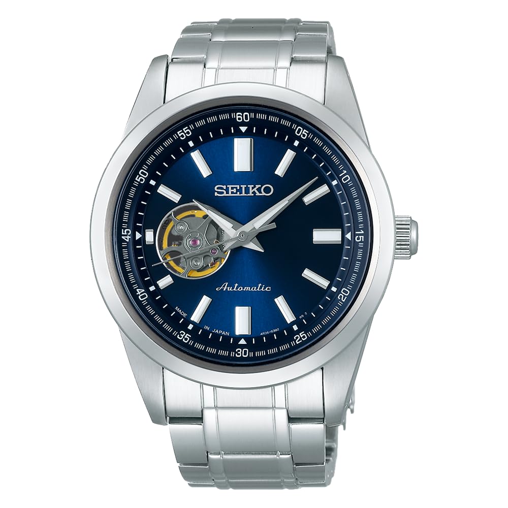 SEIKO SCVE051 Men's Watch SELECTION Silver Blue Analog Round See-through back