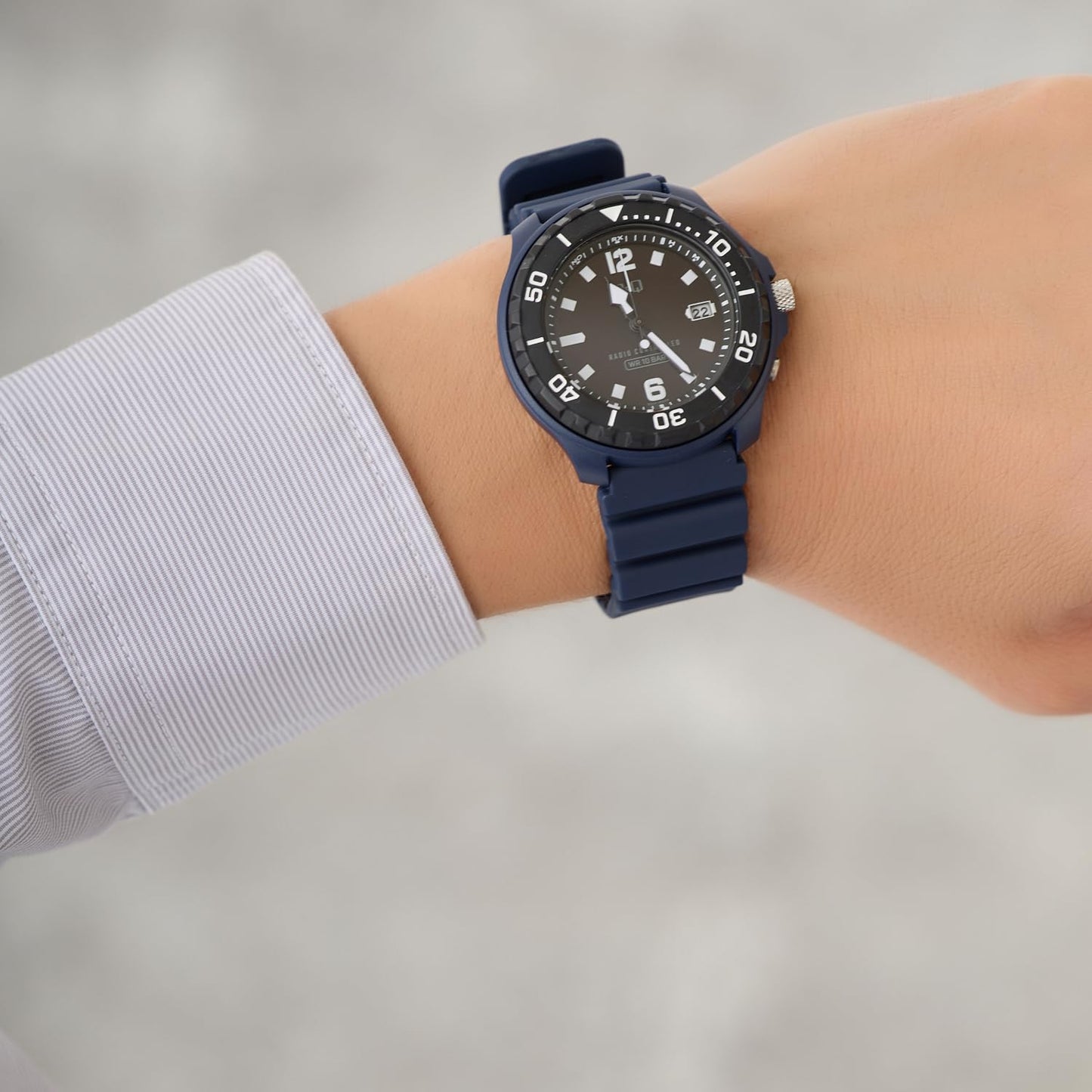 Citizen Q&Q Watch 10 ATM Water Resistance Urethane Band D02A-002VK Men's Blue