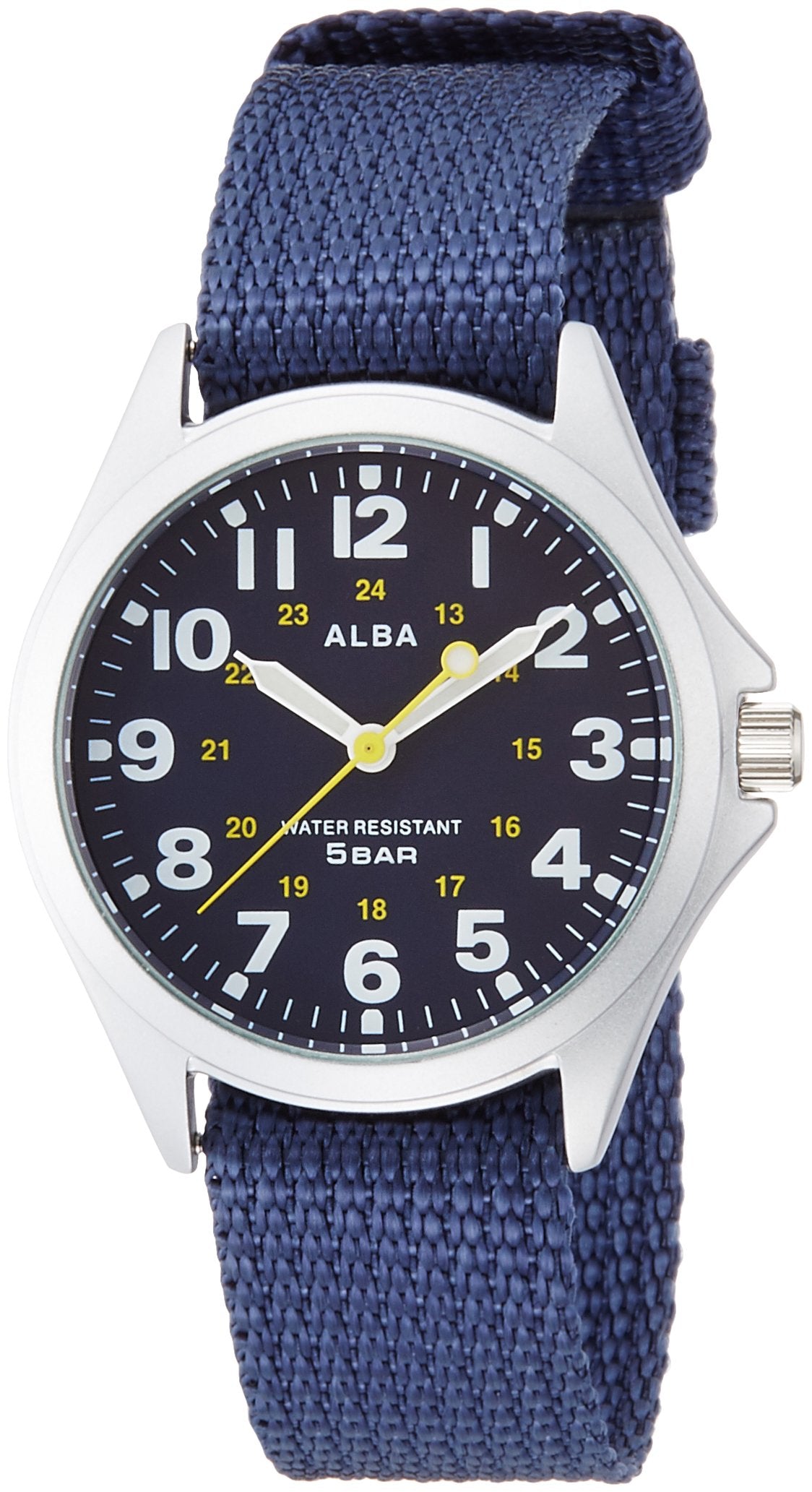 SEIKO AQPK402 Men's Watch ALBA Blue Navy Analog Round Face waterproof Quartz
