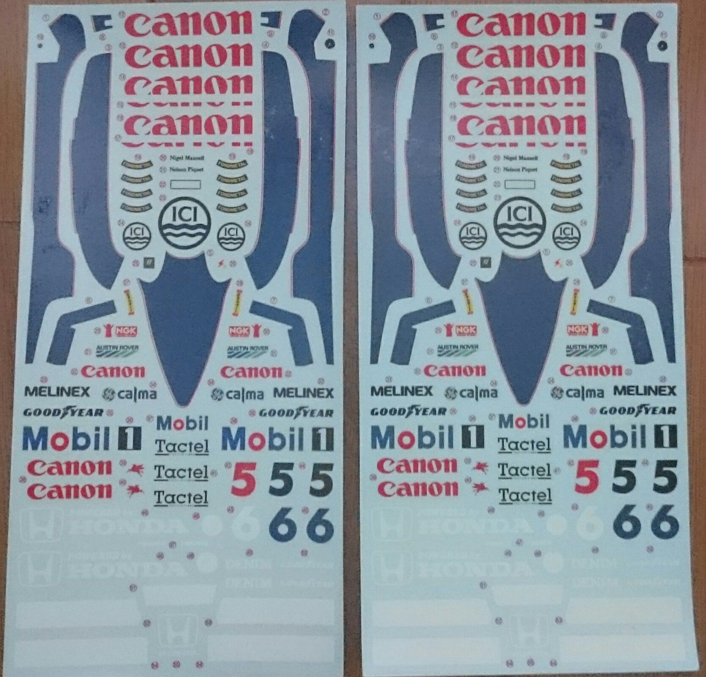 Tamiya 1/20 Williams FW11 Honda F-1