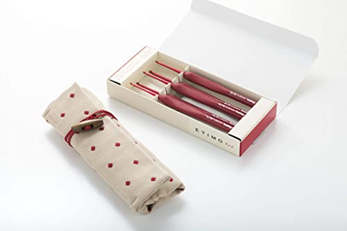 Tulip Red Crochet Hook Set Red Knitting Needle Cushion Grip Gift ETIMO