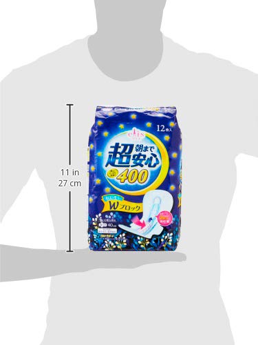 Elis Elleair Sanitary Pad Overnight Wing 400 Longer 40cm 12 pads x 2 packs