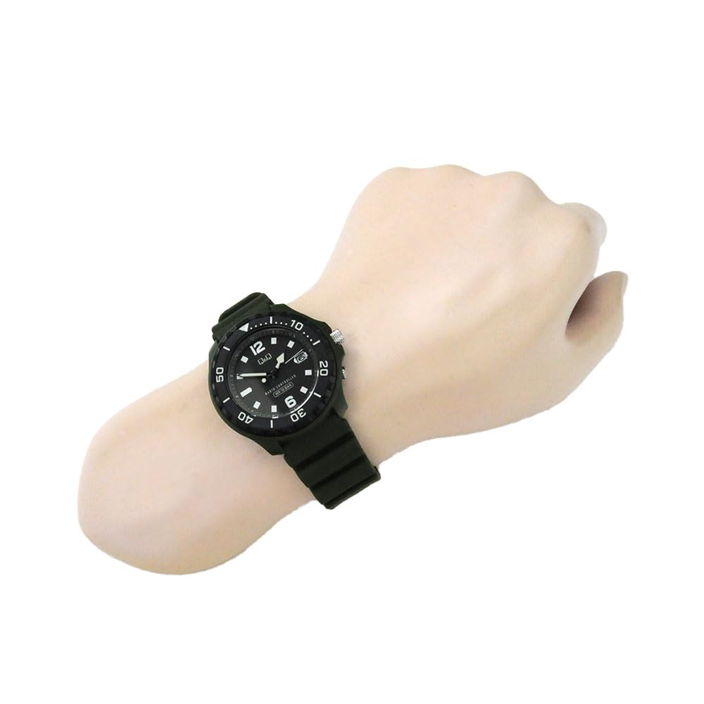 Citizen Q&Q Solar Wristwatch 10 ATM Urethane Band D02A-001VK Men's Black