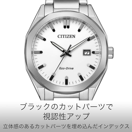 Citizen Photovoltaic Watch Waterproof Octagon White Simple BM7620-83A Men's