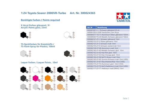 Tamiya 1/24 Sports Car Series No.365 Toyota Soarer 2000VR Turbo Model 24365