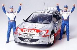 Tamiya 1/24 Sports Car Series No. 262 Peugeot 206 WRC 02 Winner Version Model