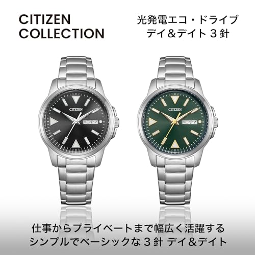 Citizen Wristwatch Water Resistant Luminous Simple Green BM8180-71W Men's Silver