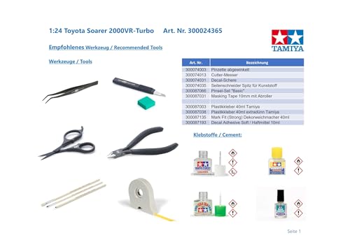 Tamiya 1/24 Sports Car Series No.365 Toyota Soarer 2000VR Turbo Model 24365