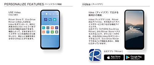 Citizen Eco-Drive Light Powered Smart Watch Riiiver Rubber Band Model BZ7016-01X Men's Brown