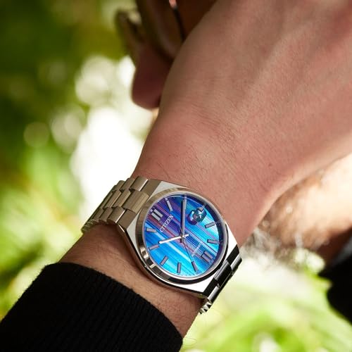 Citizen Mechanical Watch Automatic Manual Winding Waterproof Blue TSUYOSA Collection NJ0151-53W Men's Silver