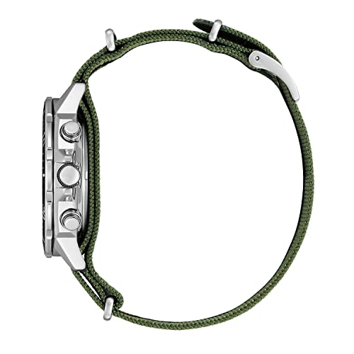 Citizen Watch Collection Eco-Drive Water-Resistant Nylon AT2500-19W Men's Khaki