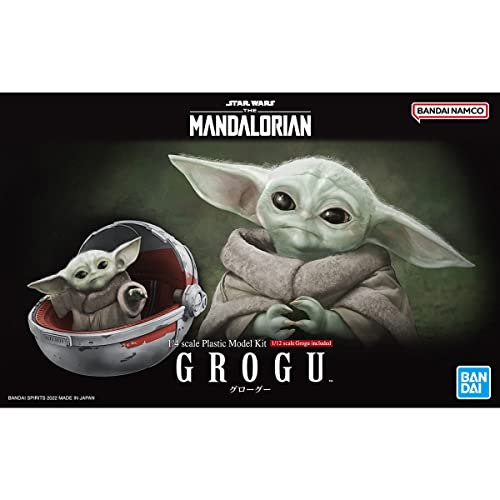 Star Wars The Mandalorian Grogu 1:4 & 1:12 Scale Plastic Model Kit Bandai