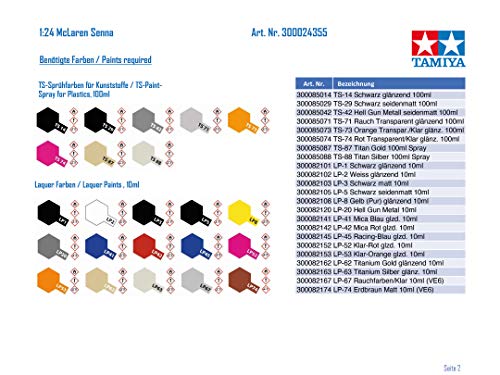 Tamiya 1/24 Sports Car Series No.355 McLaren Senna Plastic Model 24355