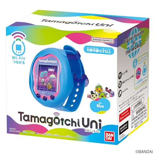 Tamagotchi Uni Blue Wifi Tamaverse Handheld Game Battery Powered BANDAI
