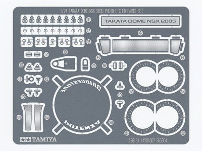 Tamiya 1/24 Detail Up Parts Series No.15 TAKATA Dome NSX 2005 Etched Parts Set