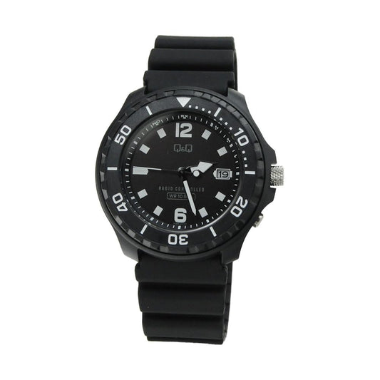 Citizen Q&Q Solar Wristwatch 10 ATM Urethane Band D02A-001VK Men's Black
