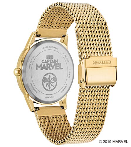 Citizen Watch "Captain Marvel Model" with Original BOX FE7062-51W Men's Gold