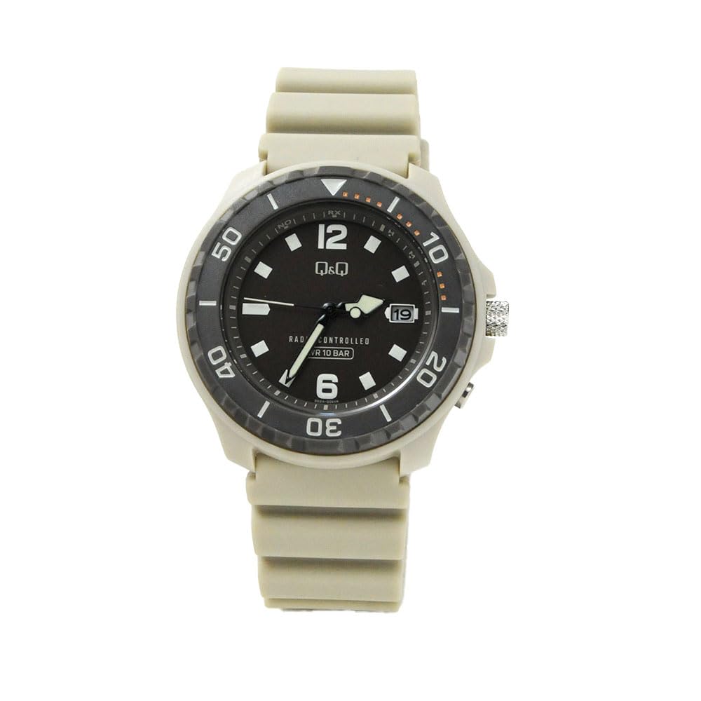 Citizen Q&Q Watch Solar Waterproof Urethane Band D02A-005VK Men's Beige