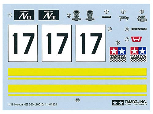 Tamiya 1/18 Challenger Series No.10 Honda N III 360 Model Kit 10010