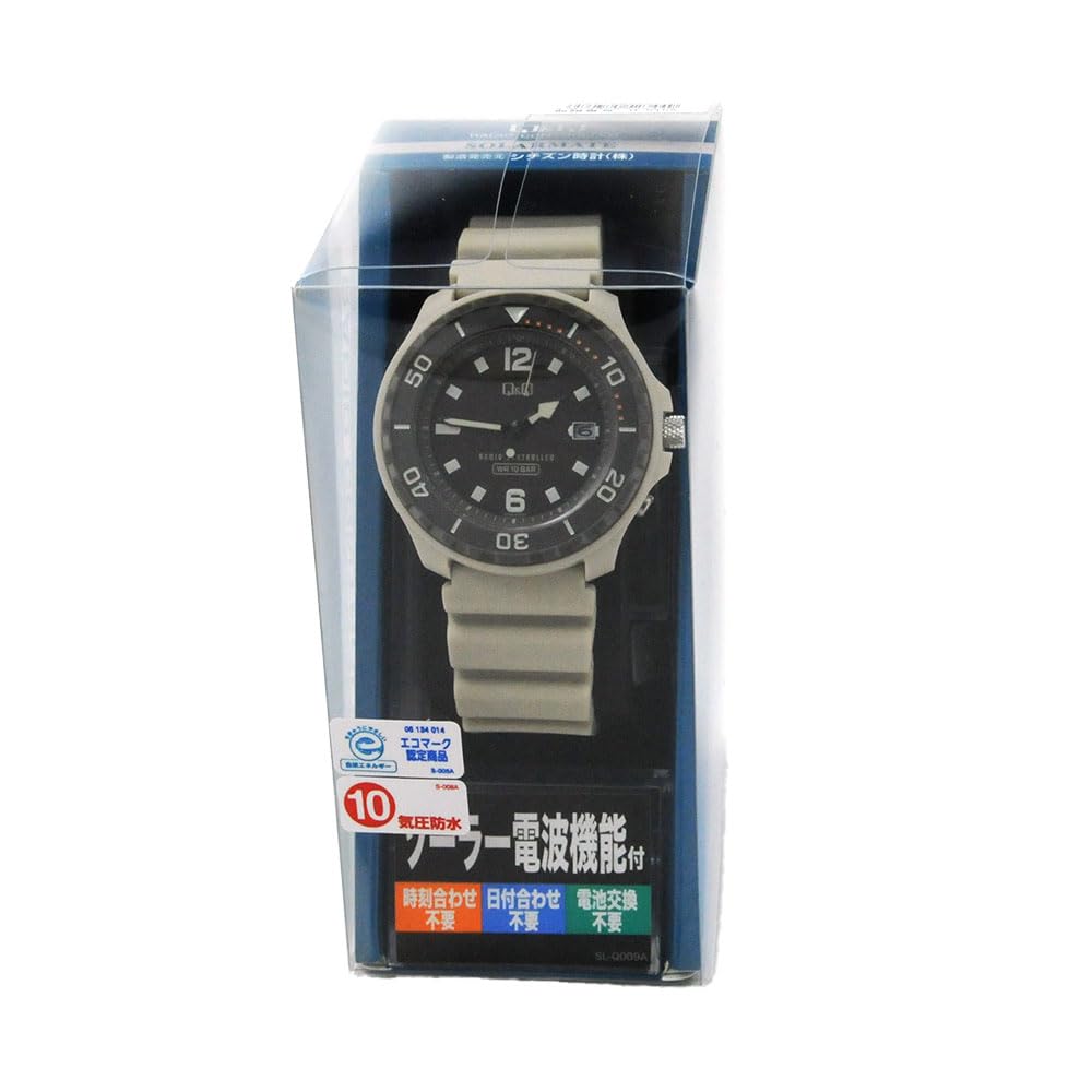 Citizen Q&Q Watch Solar Waterproof Urethane Band D02A-005VK Men's Beige