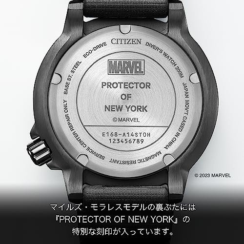 Citizen Watch Promaster Eco-Drive Diver 200m Miles Morales Model BN0255-03E Men's Black