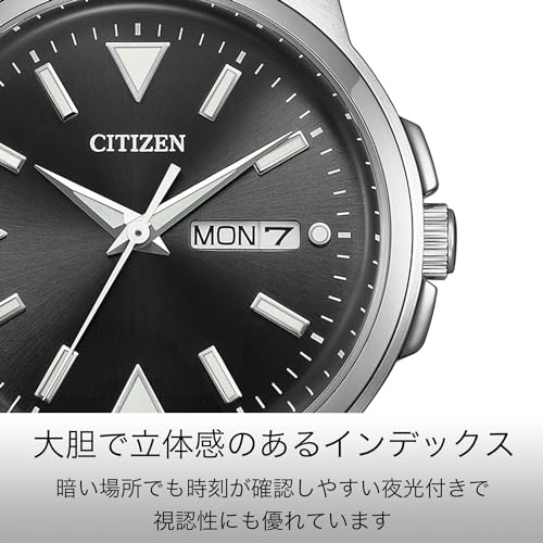[Citizen] Photovoltaic Eco-Drive Waterproof Simple Black BM8180-62E Men's Silver