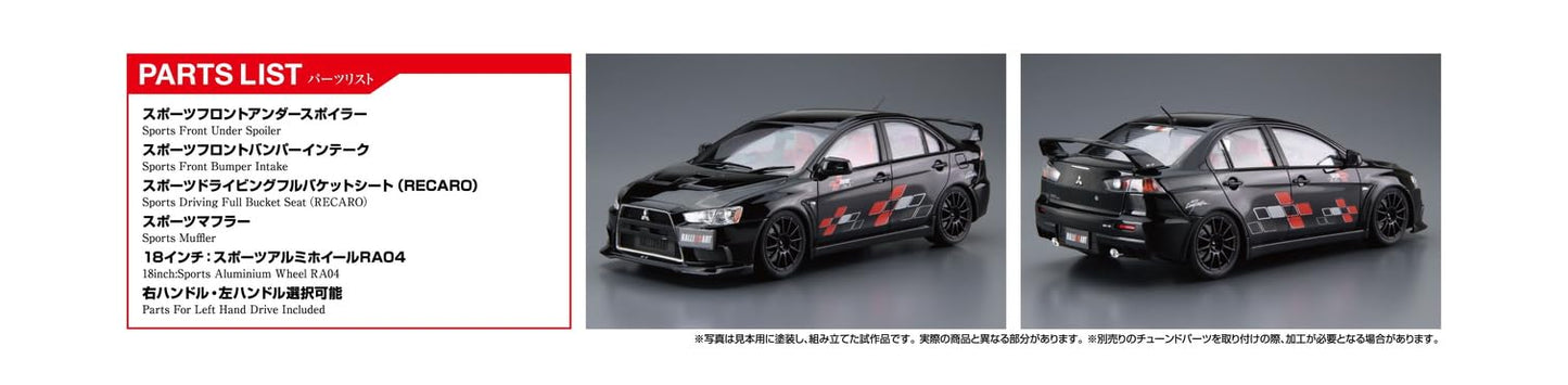 1/24 Mitsubishi Ralliart Lancer Evolution X CZ4A 2007 No.52 Model Kit AOSHIMA