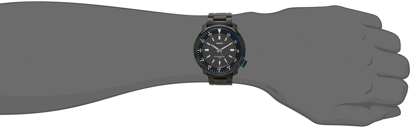 SEIKO Men's Watch AGAJ406 WIRED SOLIDITY Black