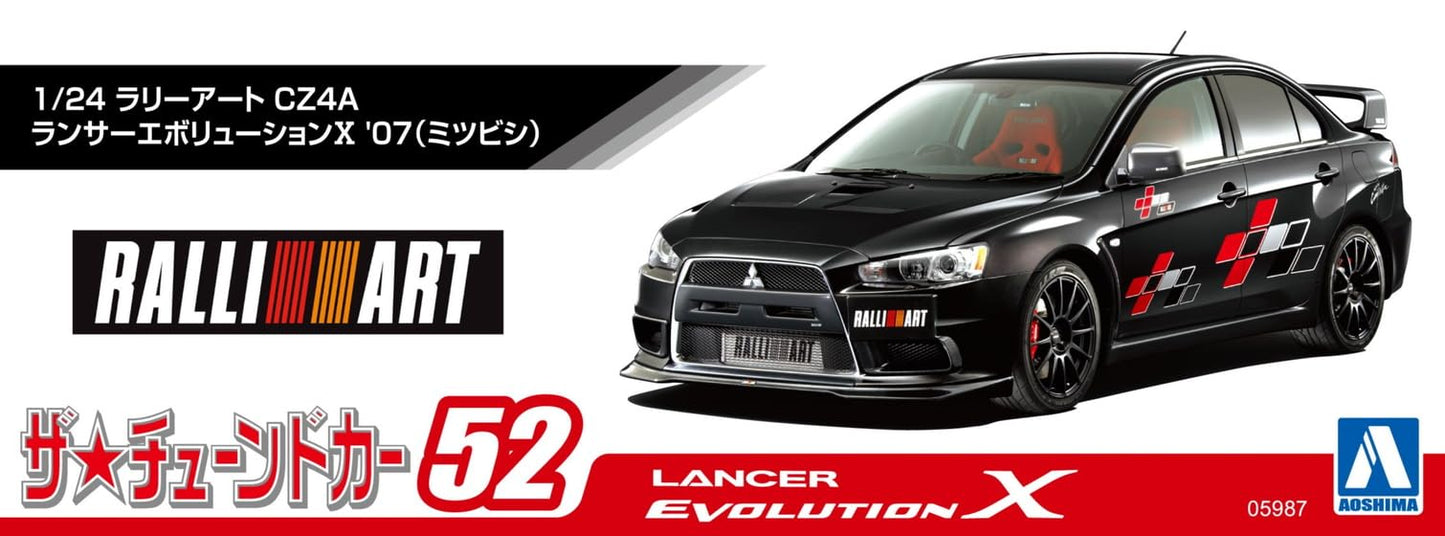 1/24 Mitsubishi Ralliart Lancer Evolution X CZ4A 2007 No.52 Model Kit AOSHIMA