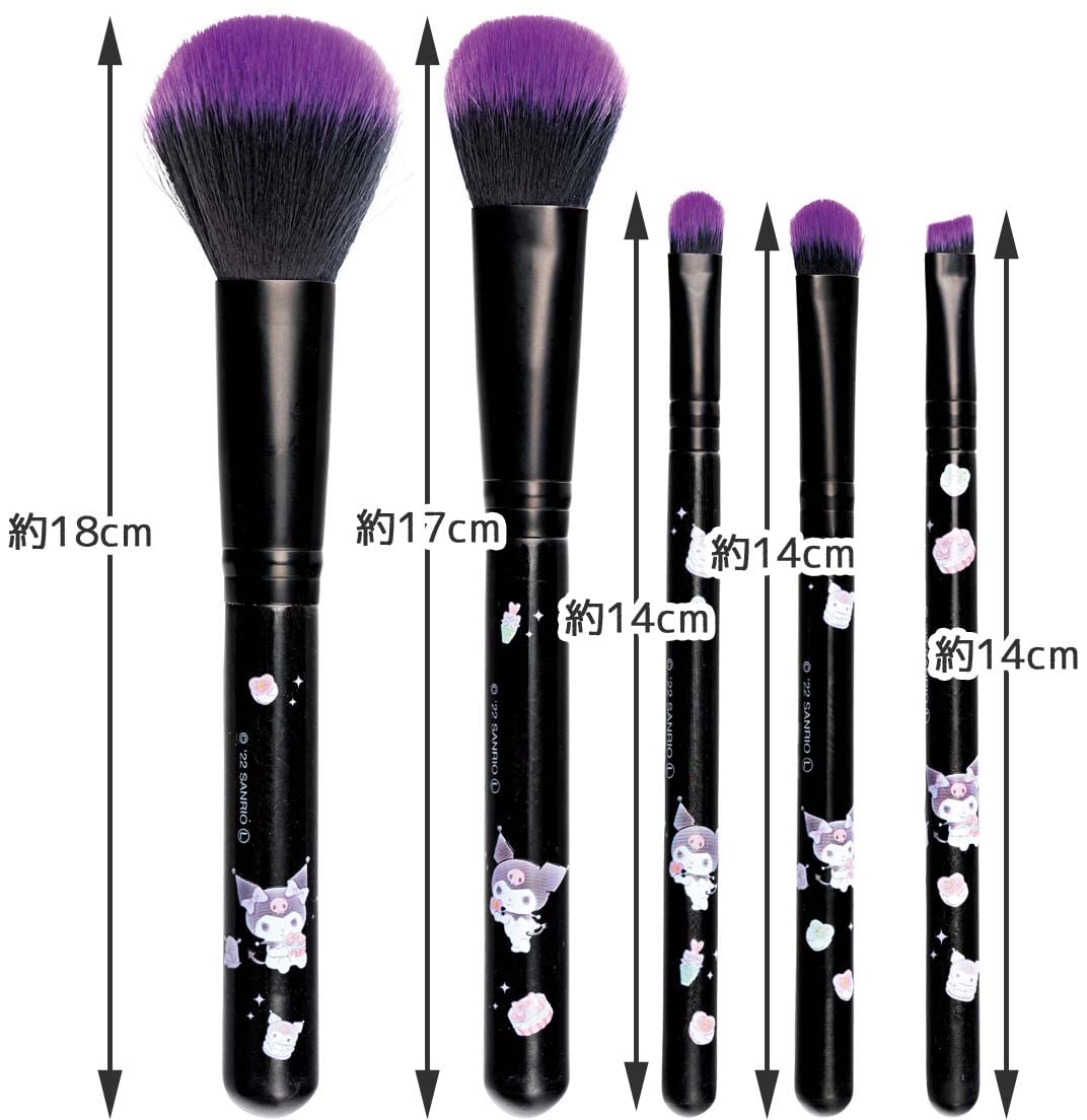 Skater MUB5S Makeup Brush Set Kuromi