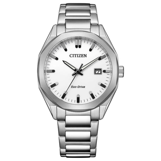 Citizen Photovoltaic Watch Waterproof Octagon White Simple BM7620-83A Men's