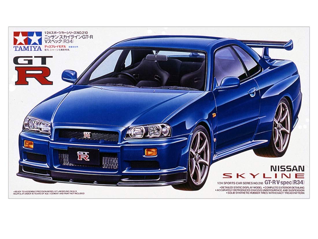 Tamiya 1/24 Sports Car Series No.210 Nissan Skyline GT-R V-Spec R34 Model Kit