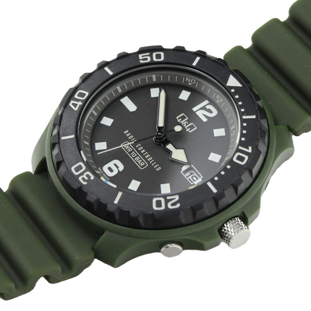 Citizen Q&Q Watch 10ATM Water Resistant Urethane Band D02A-004VK Men's Green