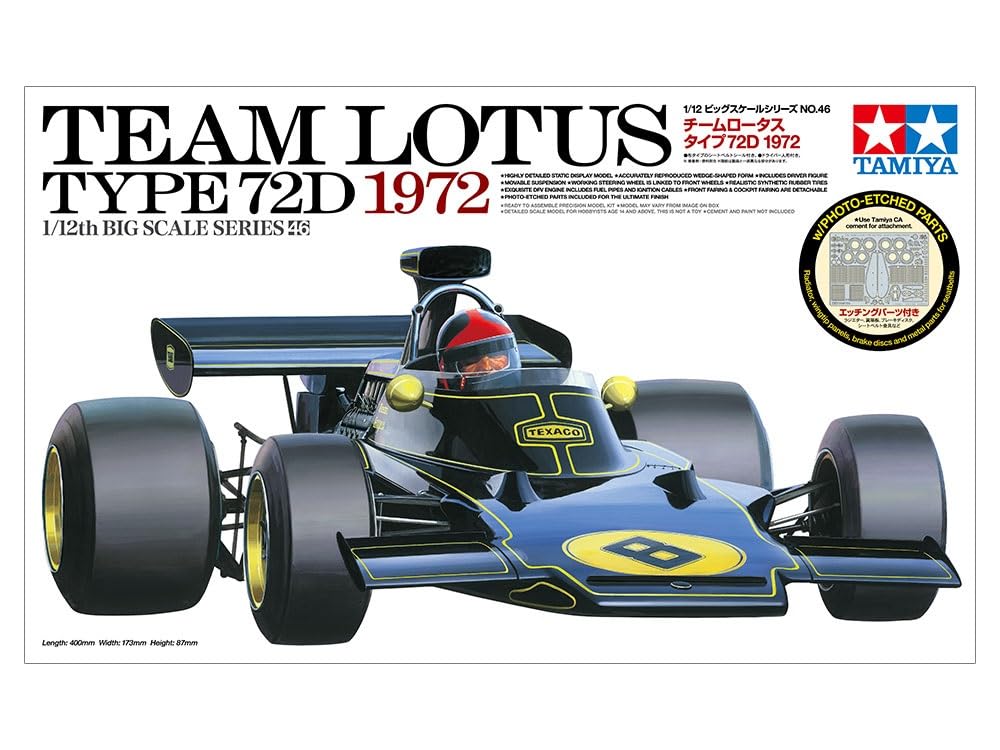 Tamiya1/12 Big scaleseries No.46 Team Lotus Type72D 1972 Plastic model 12046