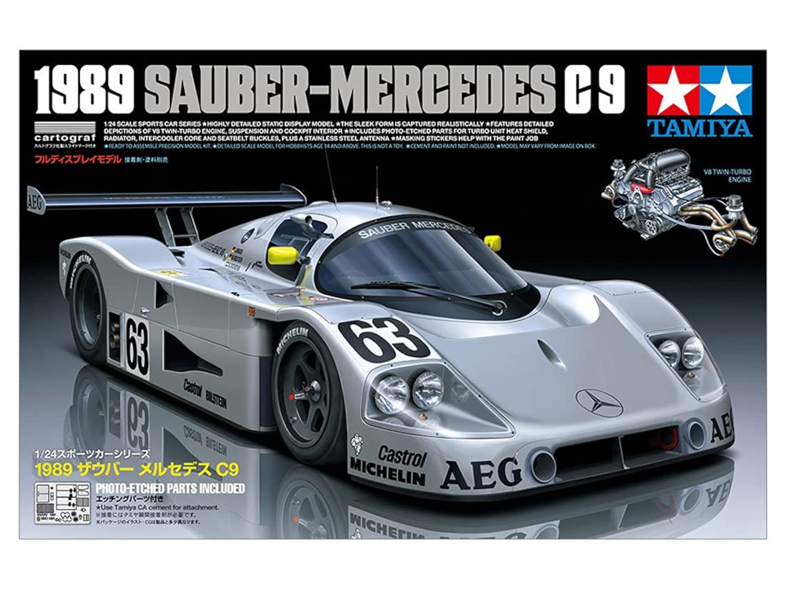 TAMIYA 1/24 Sports Car Series No.359 1989 Sauber Mercedes C9 Model Kit
