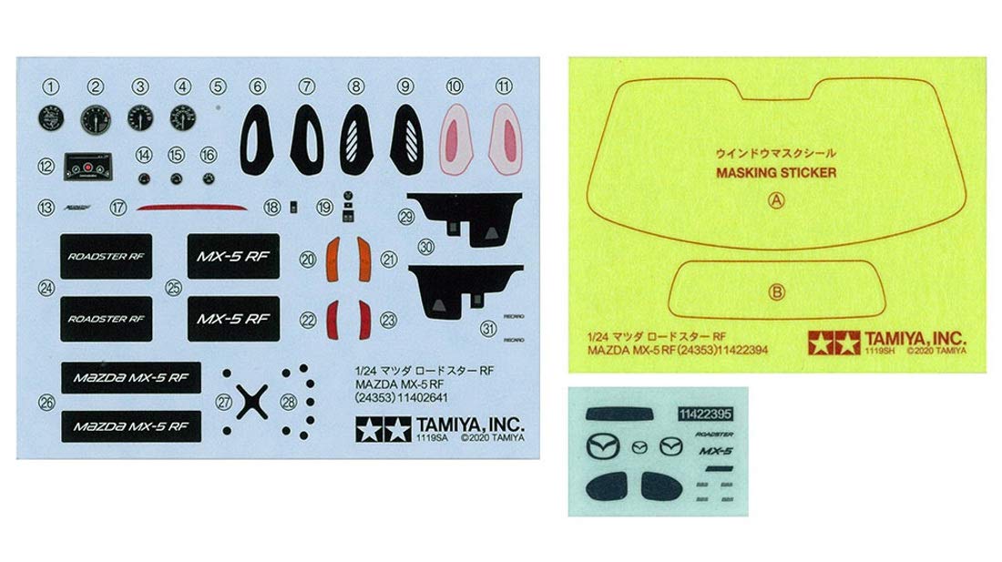 Tamiya 24353 1/24 Sports Car Series No. 353 Mazda Roadster RF Plastic Model