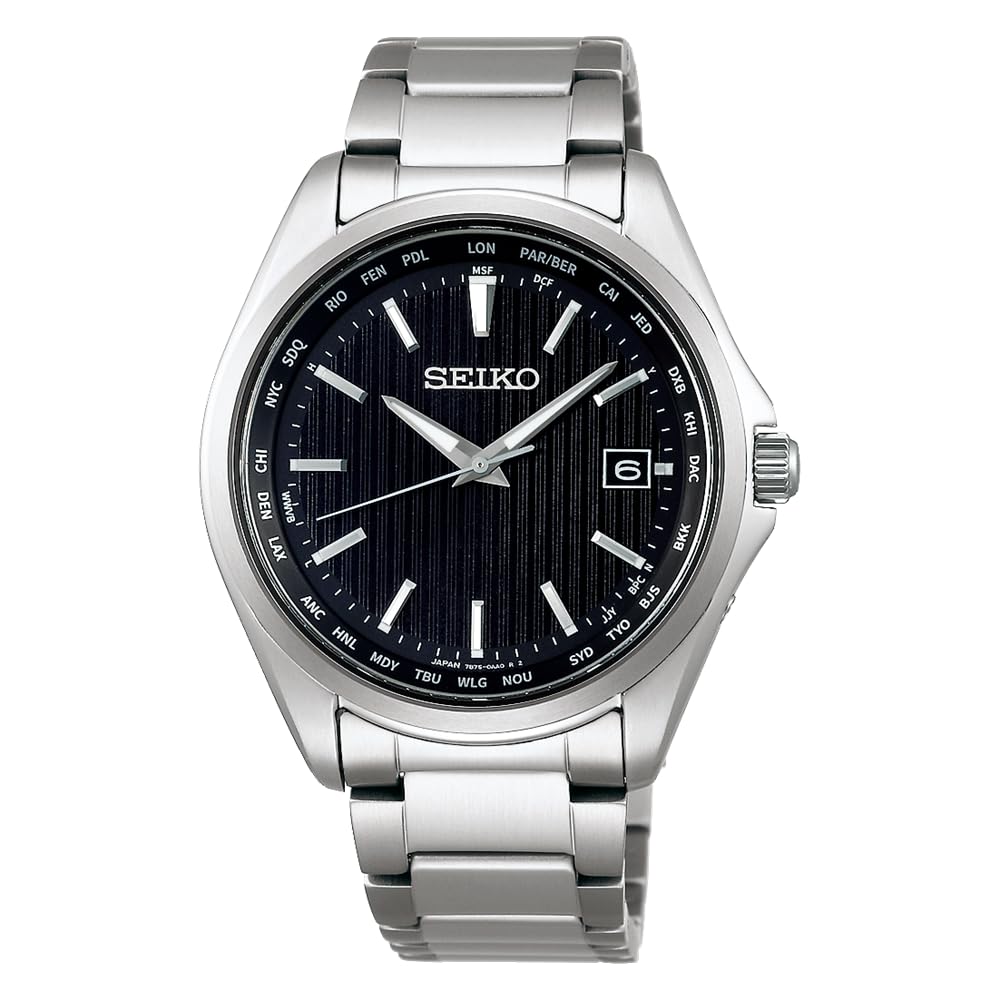 SEIKO SBTM291 Men's Watch selection Silver Black Analog Round Face Titanium