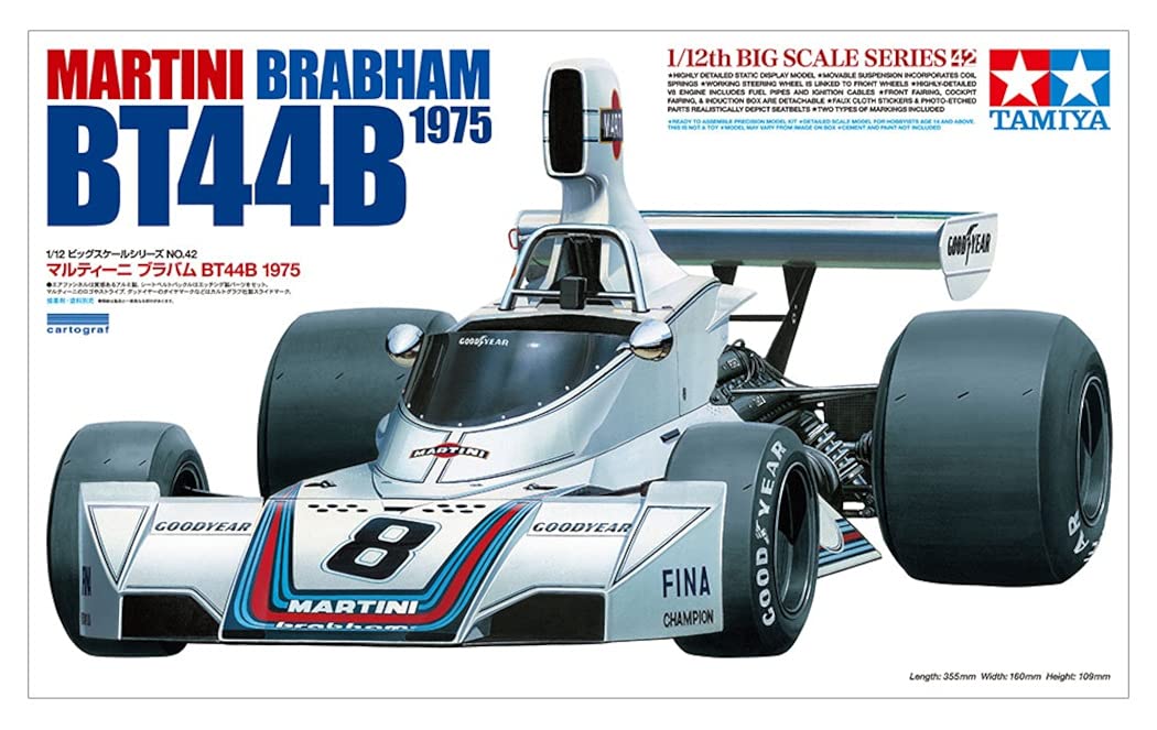 Tamiya 1/12 Big Scale No.42 Martini Brabham BT44B 1975 with Etched Parts Model