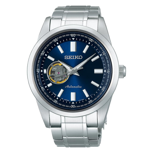 SEIKO SCVE051 Men's Watch SELECTION Silver Blue Analog Round See-through back