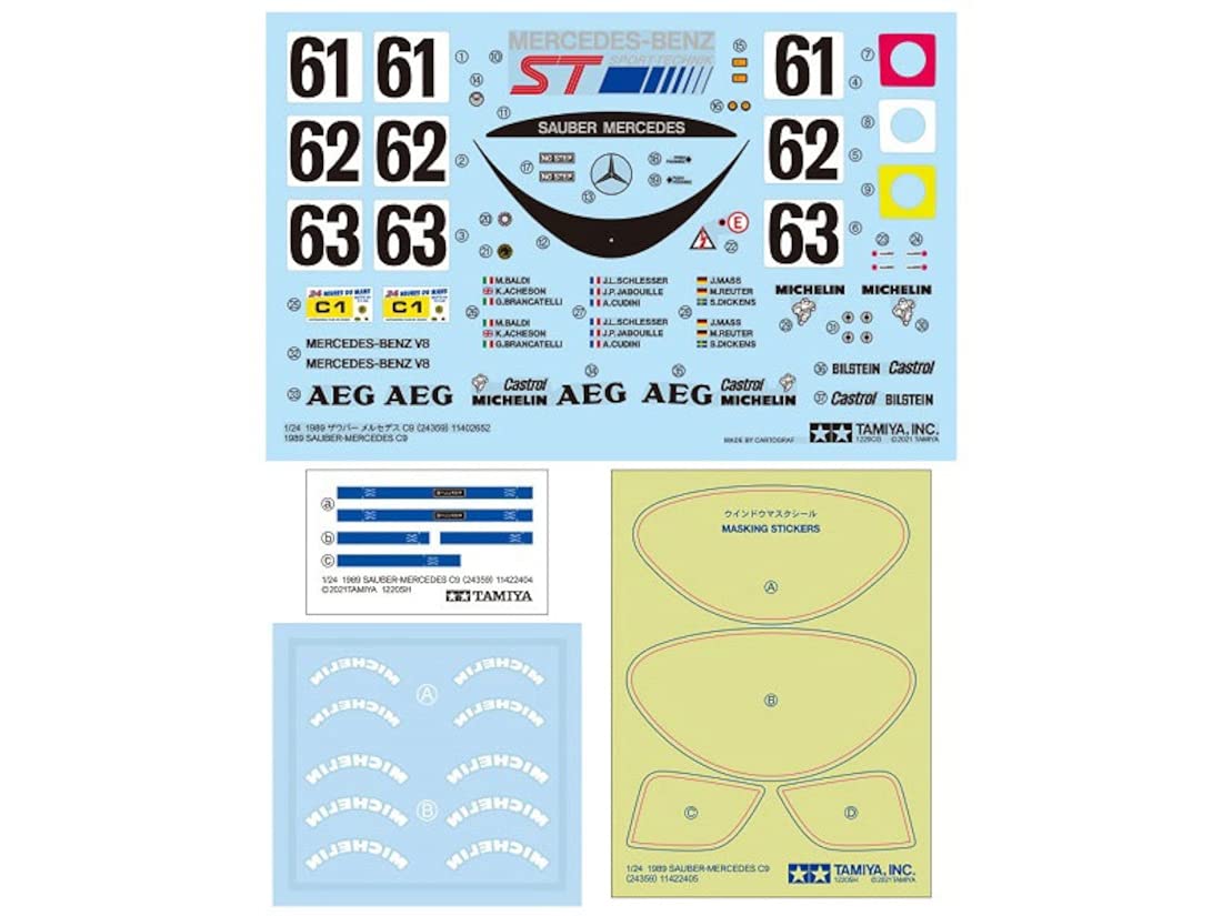 TAMIYA 1/24 Sports Car Series No.359 1989 Sauber Mercedes C9 Model Kit