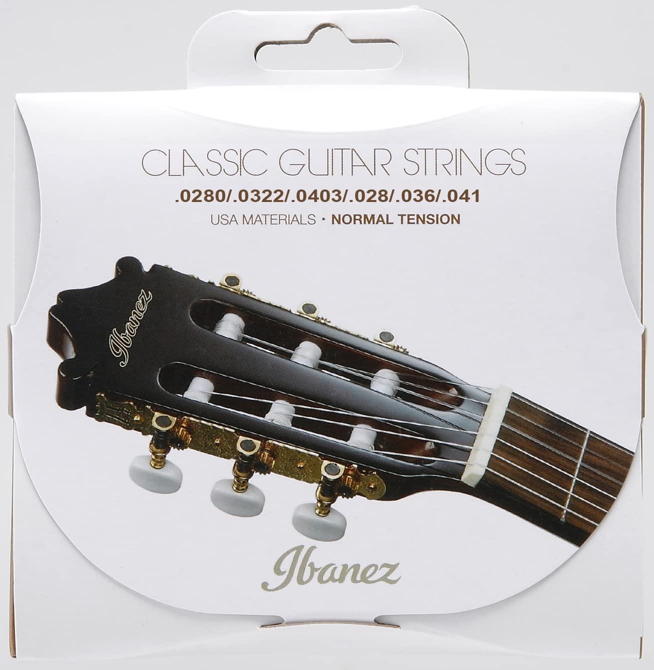 Ibanez Gut Guitar Strings Normal Tension Claer Nylon&Silver Plated Wound ICLS6NT