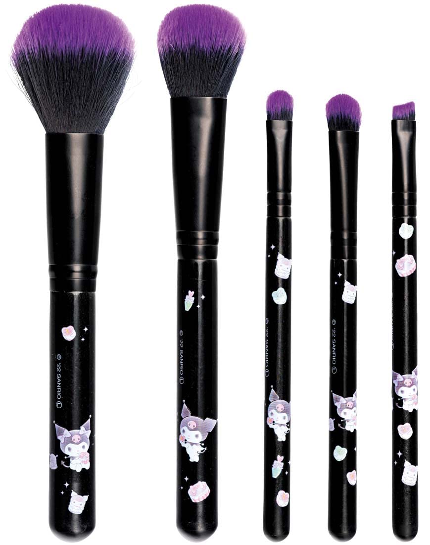 Skater MUB5S Makeup Brush Set Kuromi