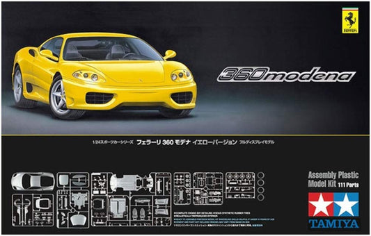 Tamiya 1/24 Sports Car Series No. 299 Ferrari 360 Modena Yellow Version Model
