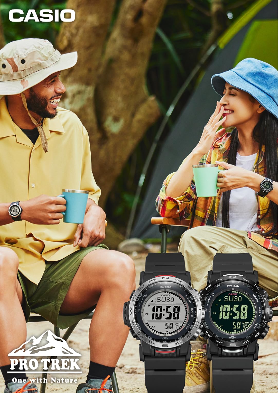 [Casio] Wristwatch Protrek Climber Line Radio Wave Solar Powered by Biomass Plastic PRW-35-1AJF Men's Black