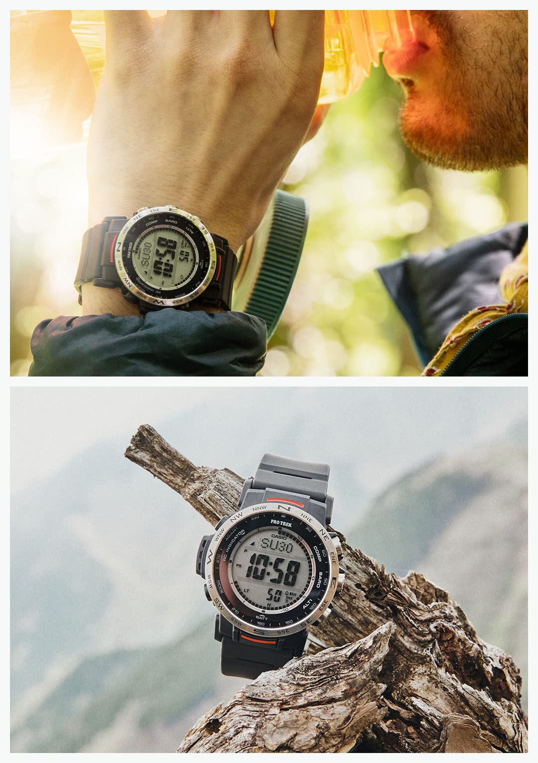 [Casio] Wristwatch Protrek Climber Line Radio Wave Solar Powered by Biomass Plastic PRW-35-1AJF Men's Black