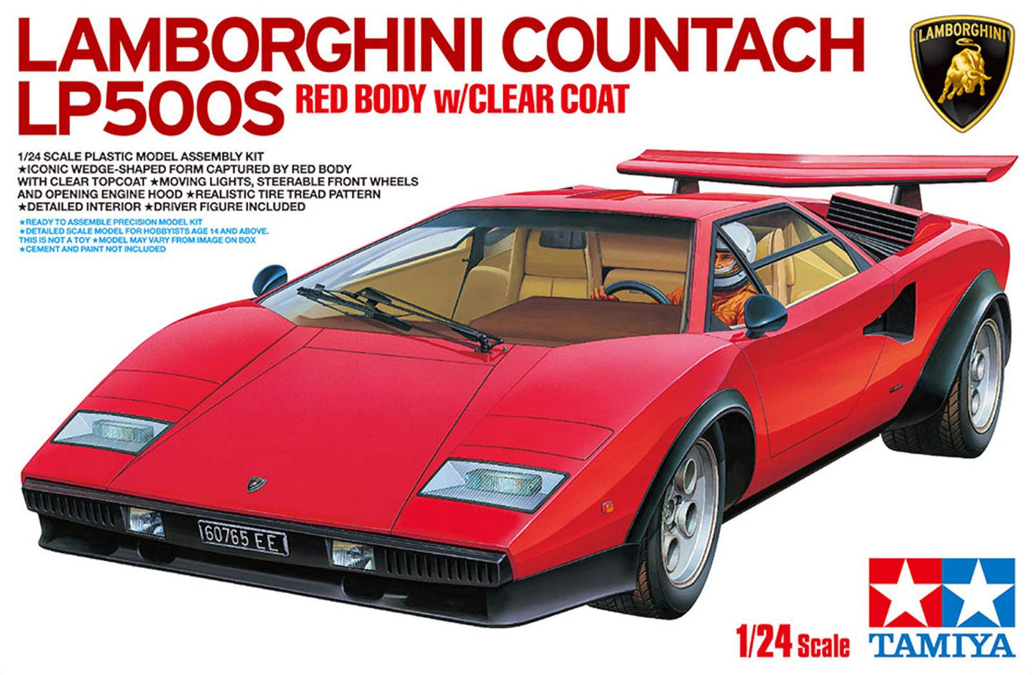TAMIYA 1/24 Special Scale Project Lamborghini Countach (Clear Coat Red Body)