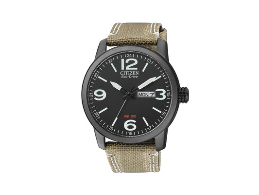 Citizen Analog BM8476-23E, Black/Beige, Stripe